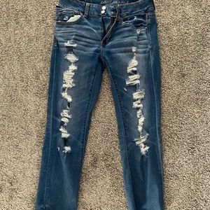AE Distressed Capris